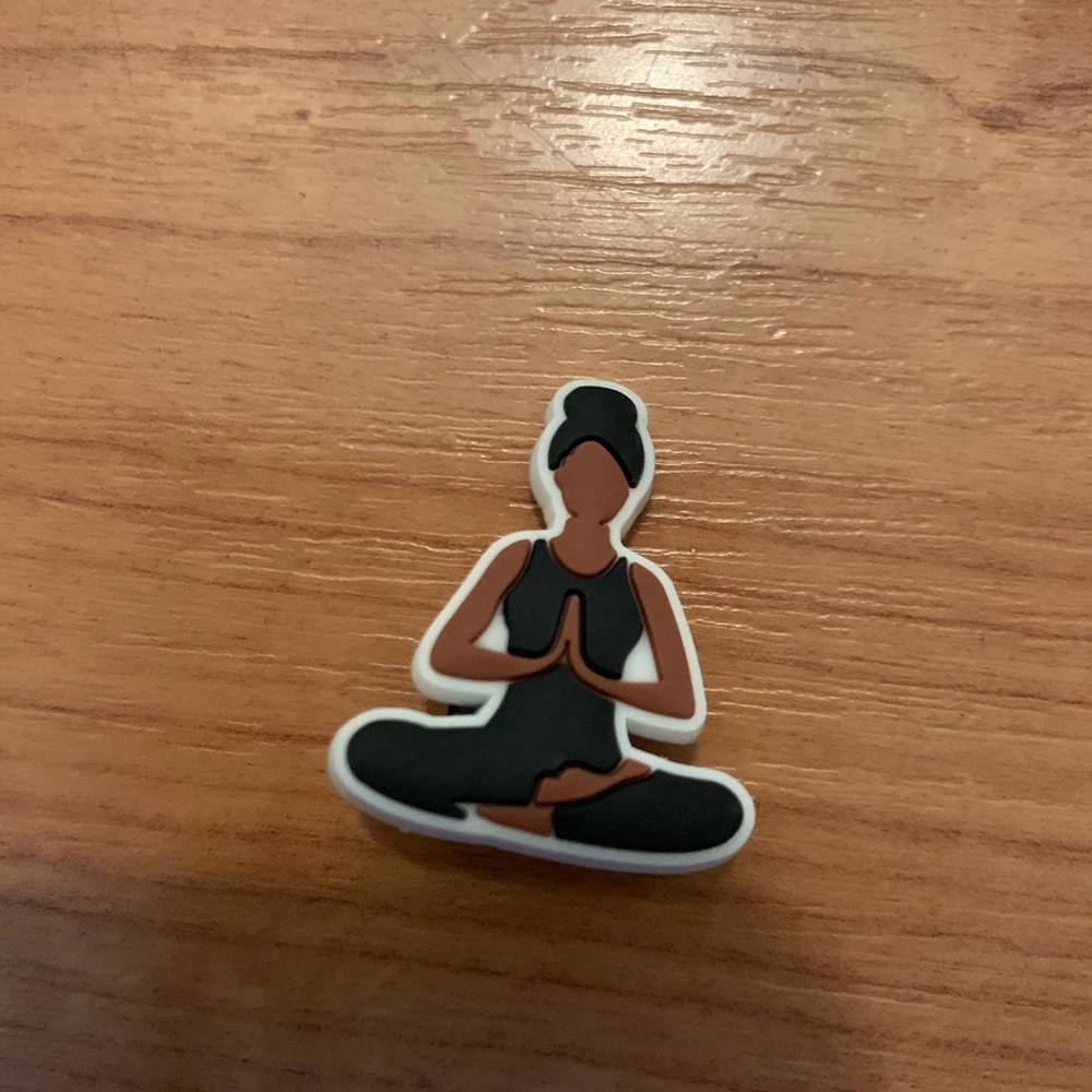 One Piece Yoga Black Woman Shoe Charm